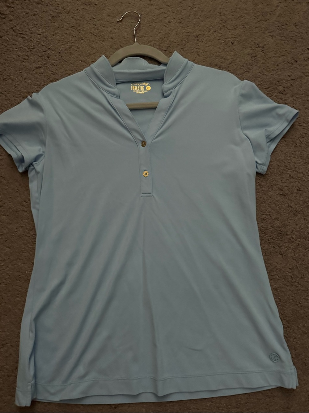 Lilly Pulitzer Luxletic light blue polo